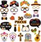 30 PCS Day of The Dead Photo Booth Props Día de Los Muertos Cinco de Mayo Sugar Skull Photo Props Marigold Flowers Decorations for Mexican Birthday Party Wedding Bachelorette Fiesta Party Supplies